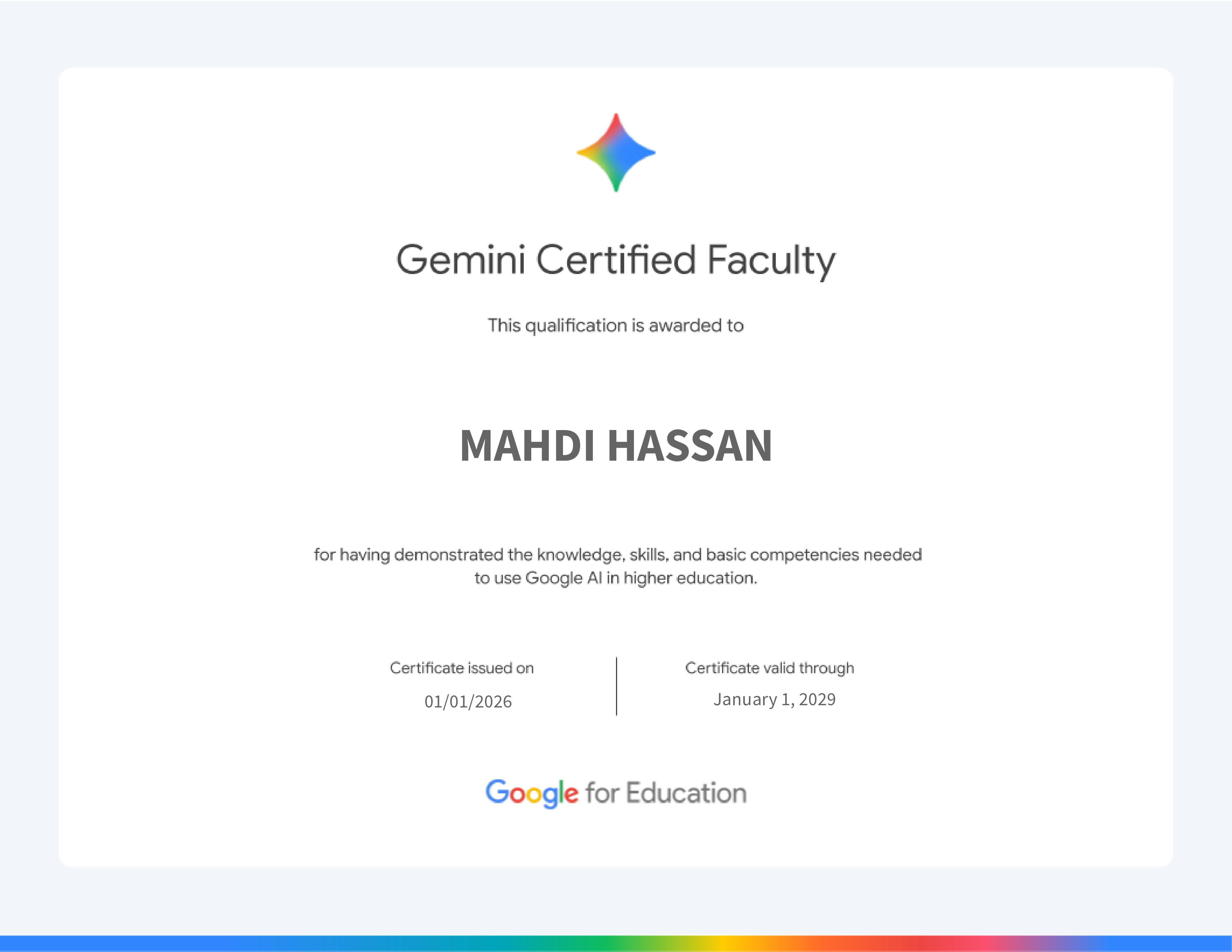 Google AI Tools Certificate
